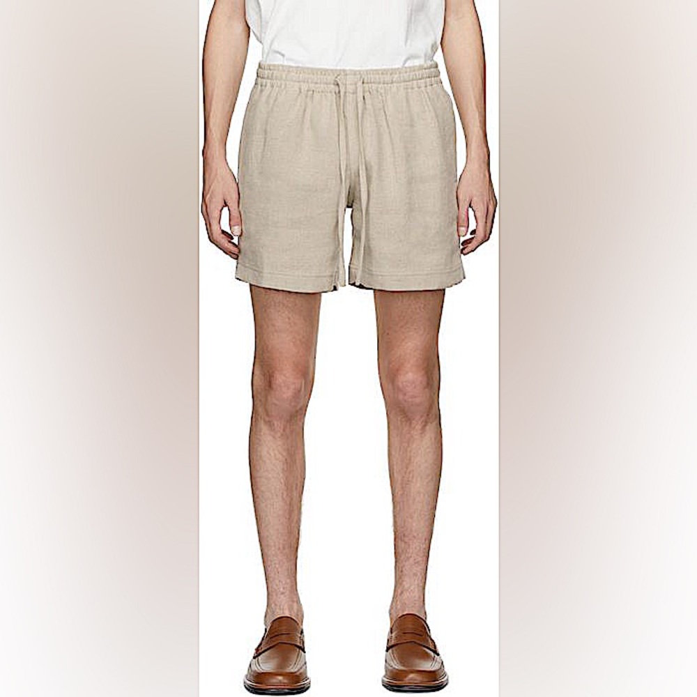 COMMAS Beige Linen Lounge Shorts